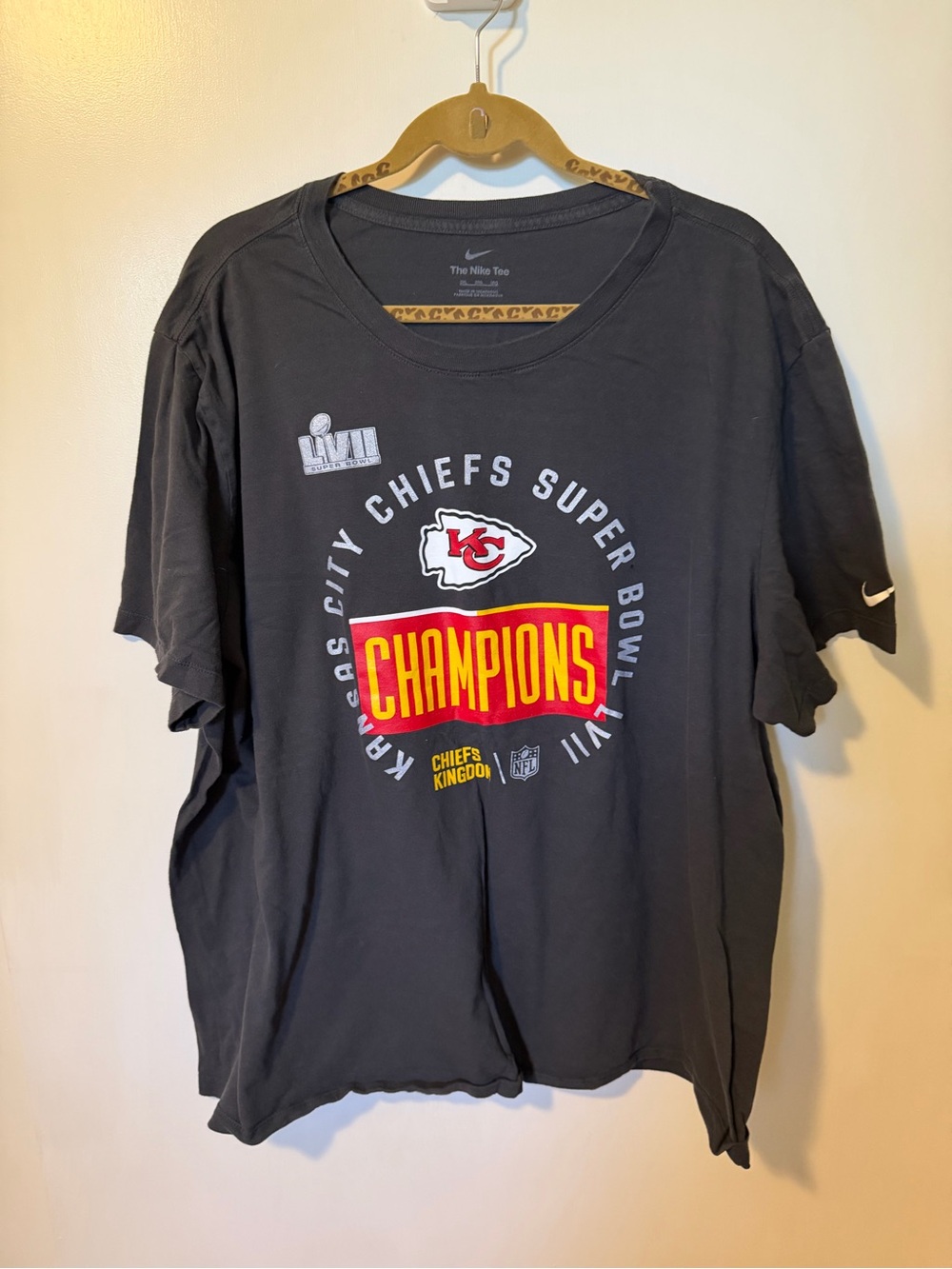 Nike Black Kansas City Chiefs Champions Tee with Red & Yellow Accents